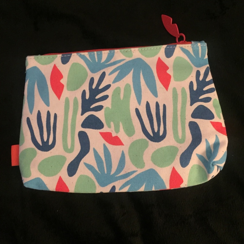 IPSY- Greenery and Lips Cosmetic Bag